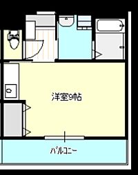 フェリオ川越 ワンルームの間取図画像