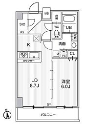 HF曳舟レジデンス 5階1LDKの間取り