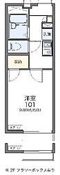 レオパレス六町 1Kの間取図画像