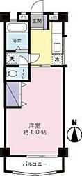 松栄マンション1号棟 1Kの間取図画像