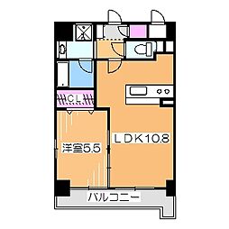 ベルフォンティーヌ 1LDKの間取図画像
