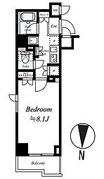 ルーブル両国弐番館 1Kの間取図画像