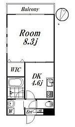 ラ メゾン フロフォンス 1階1DKの間取り