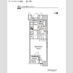 プライムアーバン池袋 1Kの間取図画像