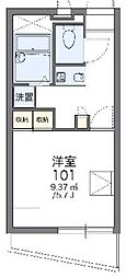 レオパレスメイトルチェ 1Kの間取図画像