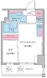 CREVIARXE雪が谷大塚 1DKの間取図画像