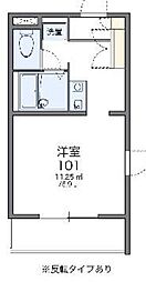 レオパレスシェル都 1Kの間取図画像