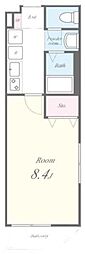 ブリック 1Kの間取図画像