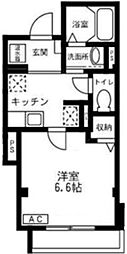 ソレアードビオス 1Kの間取図画像