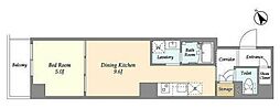 KXDレジデンス西調布 1LDKの間取図画像