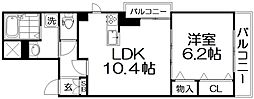 フィオーレカーサ 1LDKの間取図画像