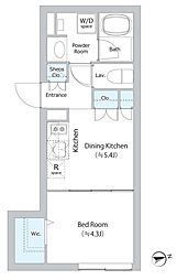 エディット御茶ノ水妻恋坂 4階1DKの間取り