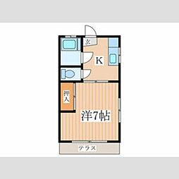 第三加藤荘 1階1Kの間取り