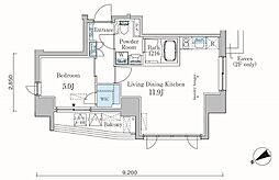 カーサスプレンディッド恵比寿1丁目ＡＮＮＥＸ 901 9階1LDKの間取り