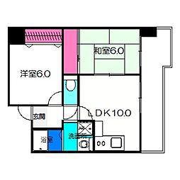 スイートピーヒルTK 2LDKの間取図画像