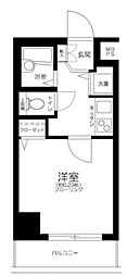 グランドフォースときわ台 1Kの間取図画像