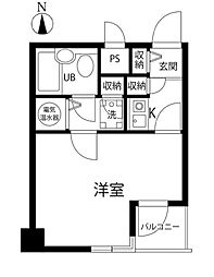 JR京浜東北・根岸線 大井町駅 徒歩3分の賃貸マンション 2階1Kの間取り