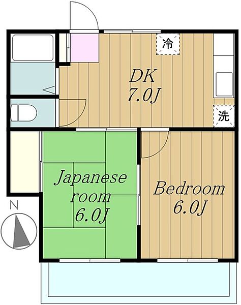 ル　ミモザ 202｜神奈川県川崎市麻生区高石３丁目(賃貸アパート2DK・2階・40.00㎡)の写真 その2