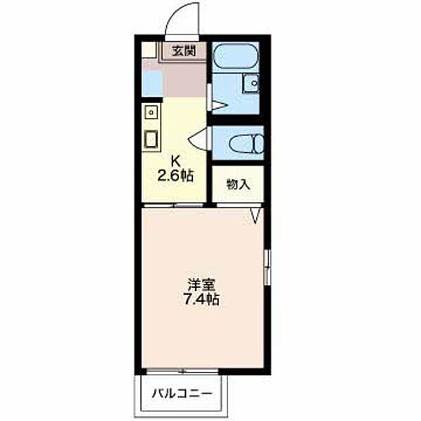 グランドールII 2203｜静岡県浜松市中央区和地山１丁目(賃貸アパート1K・2階・24.18㎡)の写真 その2