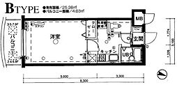 菱和パレス東十条駅前 1Kの間取図画像
