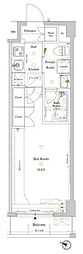 ルクレ高円寺アジールコート ワンルームの間取図画像