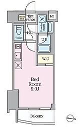 HYs MINOWA II 3階ワンルームの間取り