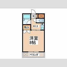ＮＳコーポ 2階1Kの間取り