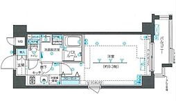 ZOOM目黒不動前 1Kの間取図画像