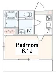 アザーレ・パッシオ新百合ヶ丘B 1階1Kの間取り