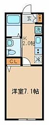 レジデンス・アイ 1Kの間取図画像