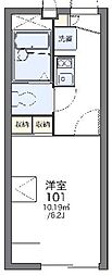 レオパレスプリムローズ 1Kの間取図画像