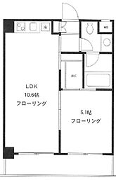 YOTSUYA DUPLEX D-R 2階1LDKの間取り
