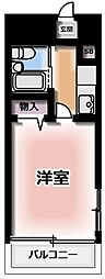 AZ武蔵小山 1Kの間取図画像