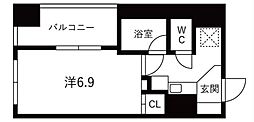アンセラジオ新越谷 1Kの間取図画像