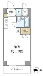 ウインベル錦糸町第3 4階ワンルームの間取り
