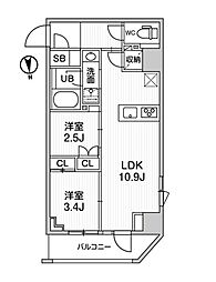 nido新御徒町 2LDKの間取図画像