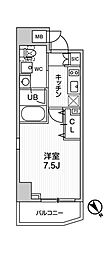 STAGEFIRST浅草橋3 1Kの間取図画像
