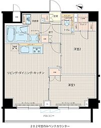 ルーブル中板橋六番館 2LDKの間取図画像