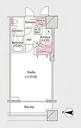コンシェリア西新宿タワーズウエスト 1Kの間取図画像