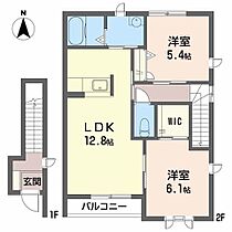 クラージュ 0202 ｜ 京都府綾部市上延町上雑面76（賃貸アパート2LDK・2階・61.63㎡） その2