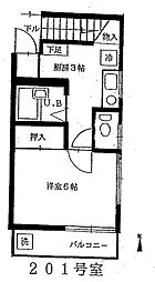 メゾンあづみ野 1Kの間取図画像