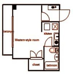 スミノエ上野ビル 1Kの間取図画像