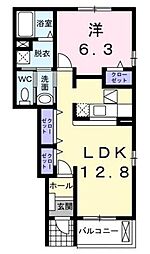 フィオーレ1 1LDKの間取図画像