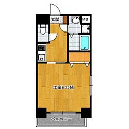 バレンシア 1Kの間取図画像