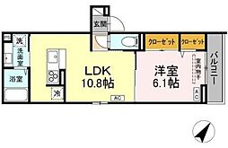 Asset-Court中町 3階1LDKの間取り