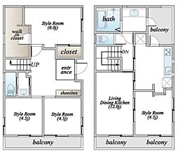 ラ・メゾン浦和岸町 1階4LDKの間取り