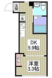 メゾンパッタ 1DKの間取図画像