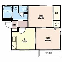 エクセルシャルム B102 ｜ 新潟県新潟市東区松崎２丁目27-21（賃貸アパート2K・1階・43.60㎡） その2