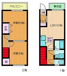クラナド 1階2LDKの間取り