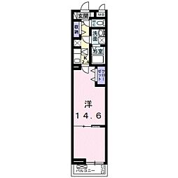 JR紀勢本線 紀三井寺駅 徒歩18分の賃貸アパート 1階1Kの間取り